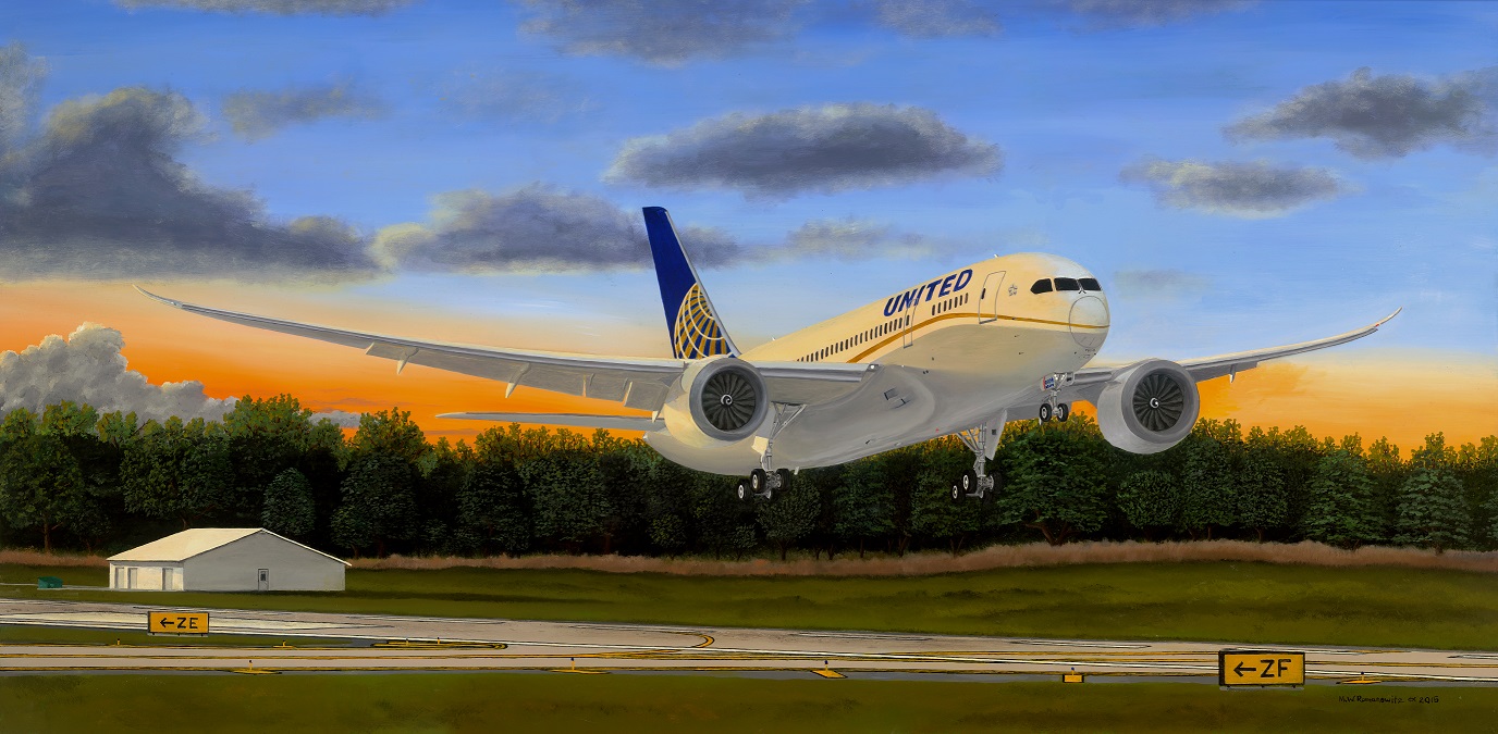 United Airlines 787-800 Landing at O'Hare